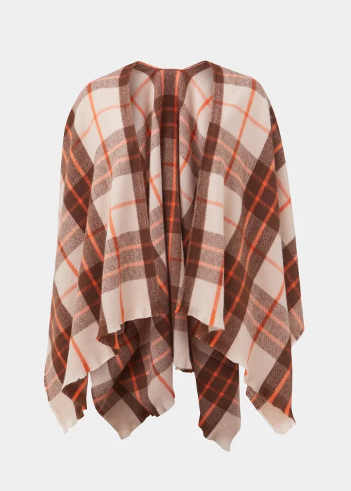 Multicoloured Check Shawl - One Size Image 4