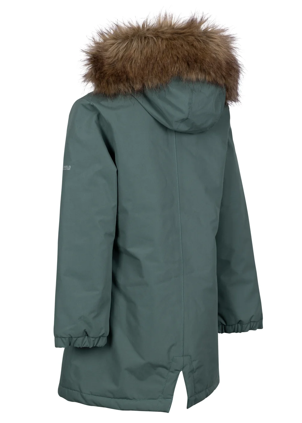 Kids Trespass Green Astound Faux Fur Collar Coat (2-12yrs) - 2-3 Yrs Image 2