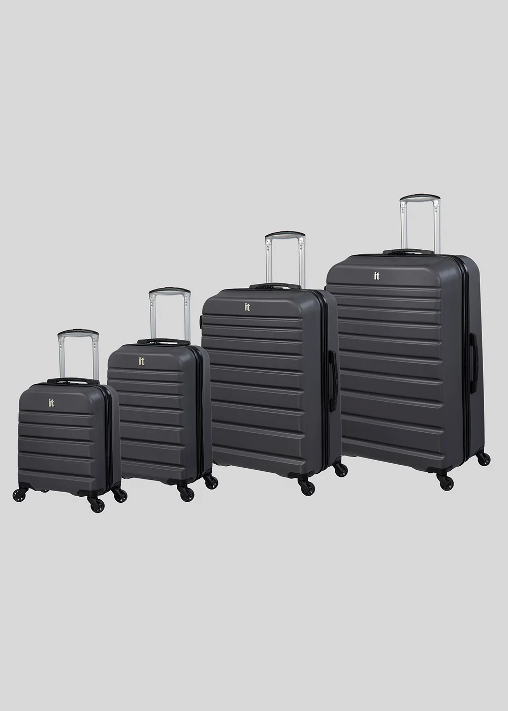 IT Luggage Dark Grey Navigator Hard Shell Suitcase - Cabin Image 1