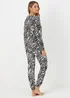 Grey Zebra Print Lounge Top - Small Image 2