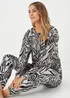 Grey Zebra Print Lounge Top - Small Image 1