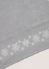 Grey Christmas Snowflake 100% Cotton Hand Towel (45cm x 75cm) - Hand Towel Image 2