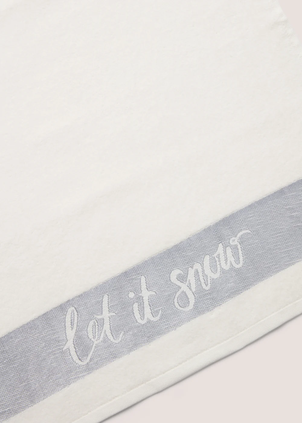White Christmas Let it Snow 100% Cotton Hand Towel (45cm x 75cm) - Hand Towel Image 2