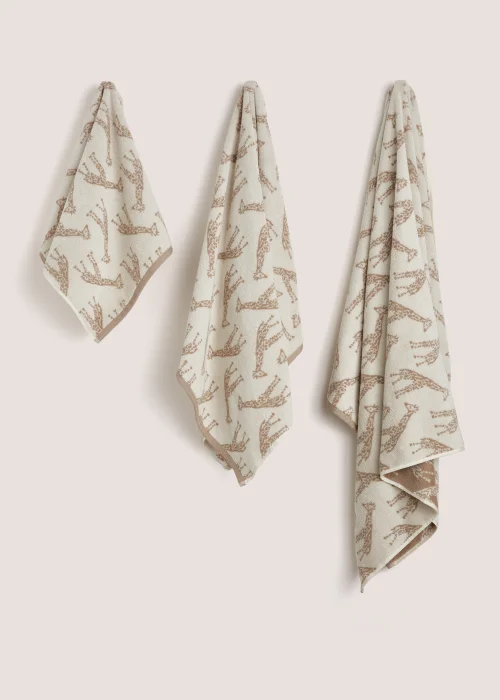 Natural Giraffe Towels - Hand Towel Image 1