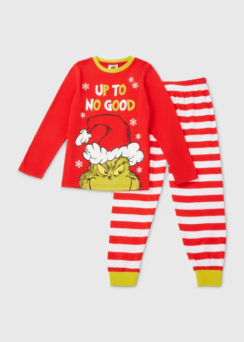 Kids Red The Grinch Pyjama Set (3-13yrs) - Age 4 Years Image 1