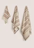 Neutral Skinny Stripe Towels - Hand Towel Image 1