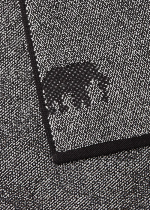 Black Monochrome Elephant Towels (500gsm) - Hand Towel Image 2