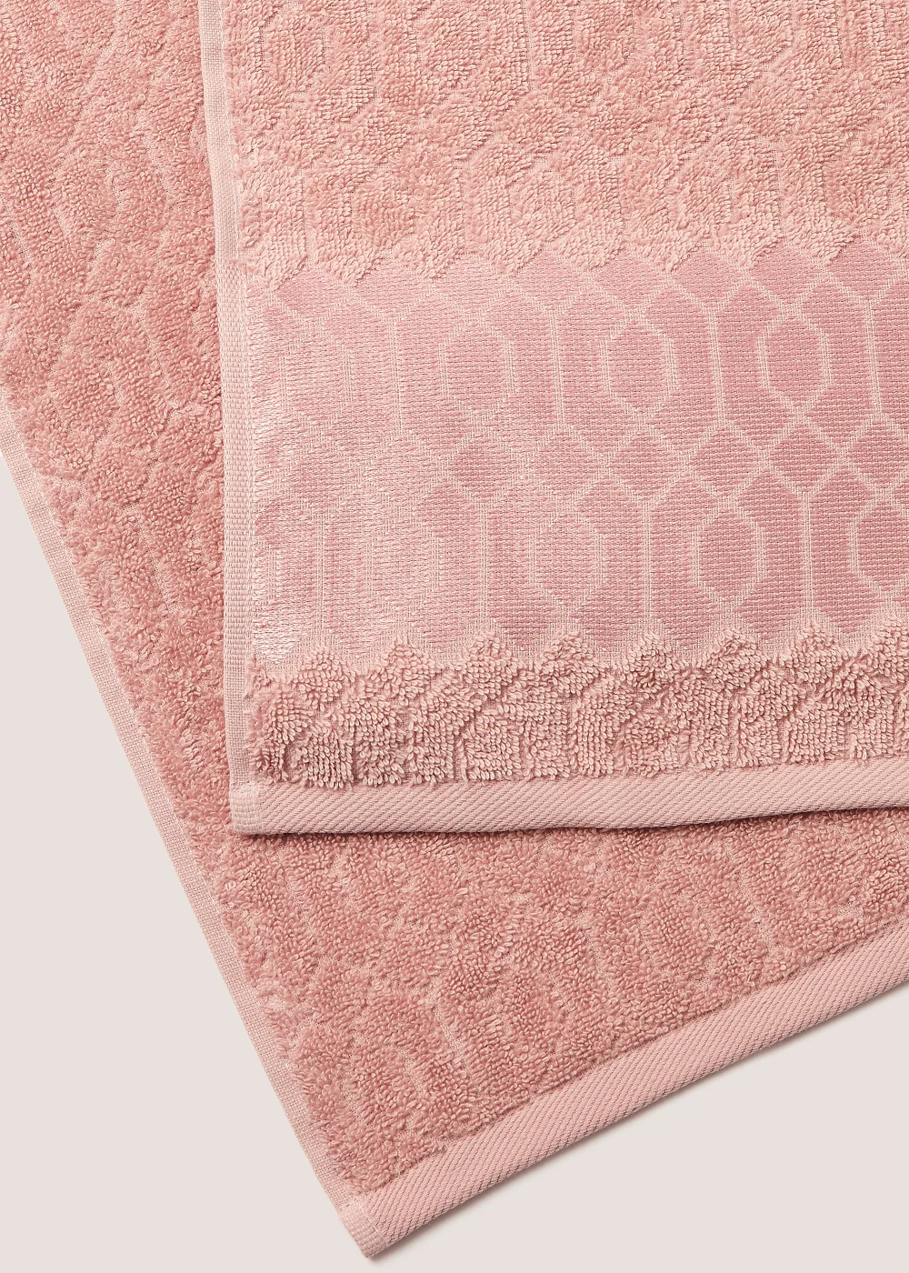 Pink Geo 100% Cotton Towels - Hand Towel Image 2