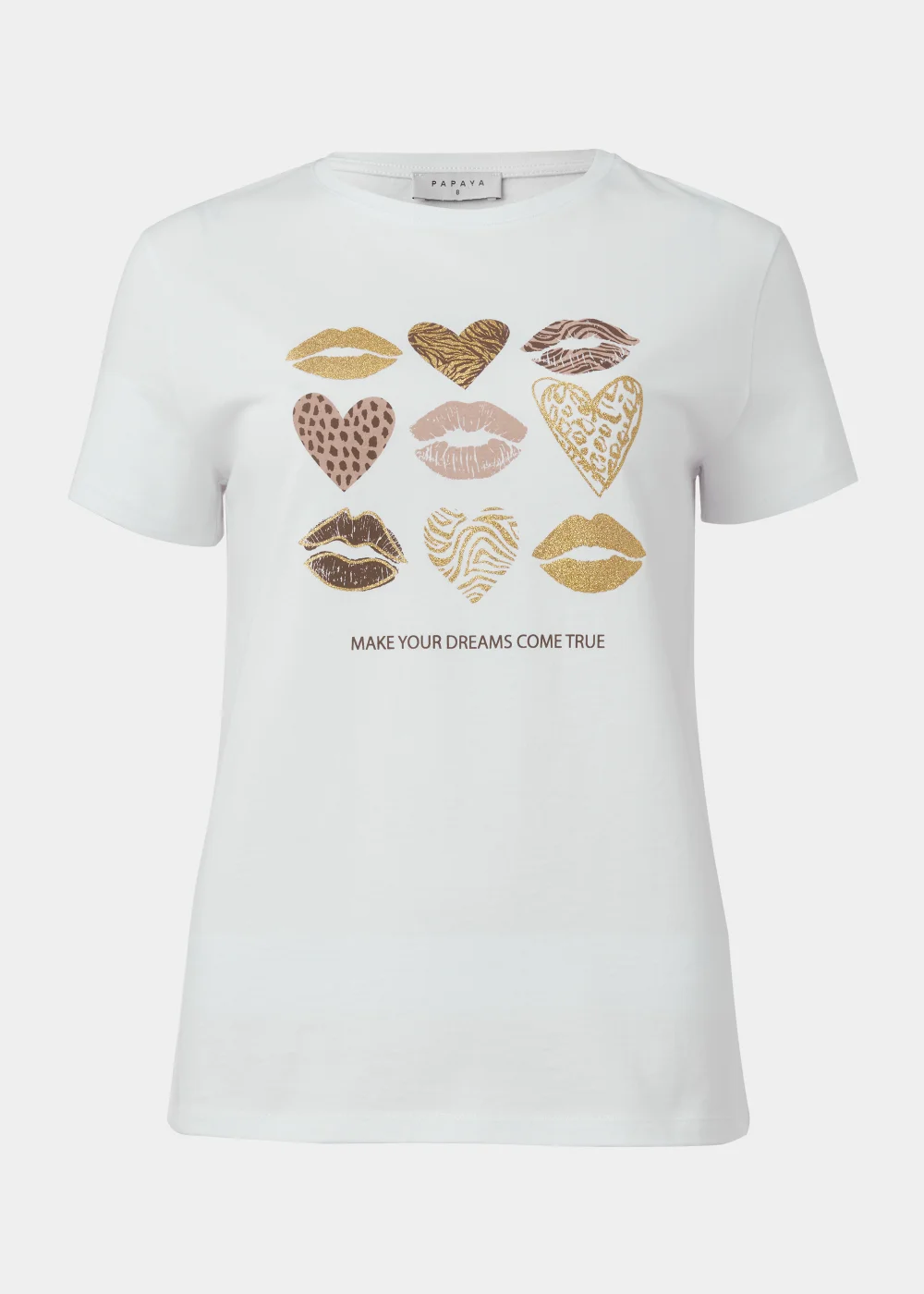 White Animal Heart Graphic T-Shirt - Size 8 Image 5