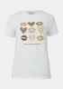 White Animal Heart Graphic T-Shirt - Size 8 Image 5