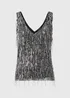 Et Vous Silver Sequin Cami Top - 8 Image 5