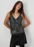 Et Vous Silver Sequin Cami Top - 8 Image 1