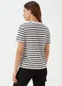 Black & White Stripe Amore Print T-Shirt - Size 8 Image 2