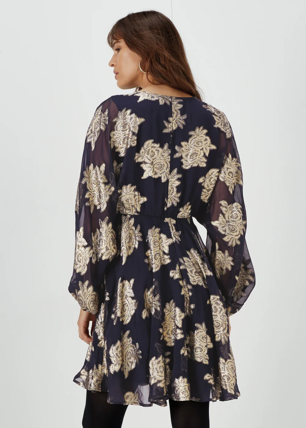 Et Vous Navy Floral Jacquard Mini Dress - 8 Image 2