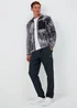 Charcoal Space Print Woven Fleece - S Image 4