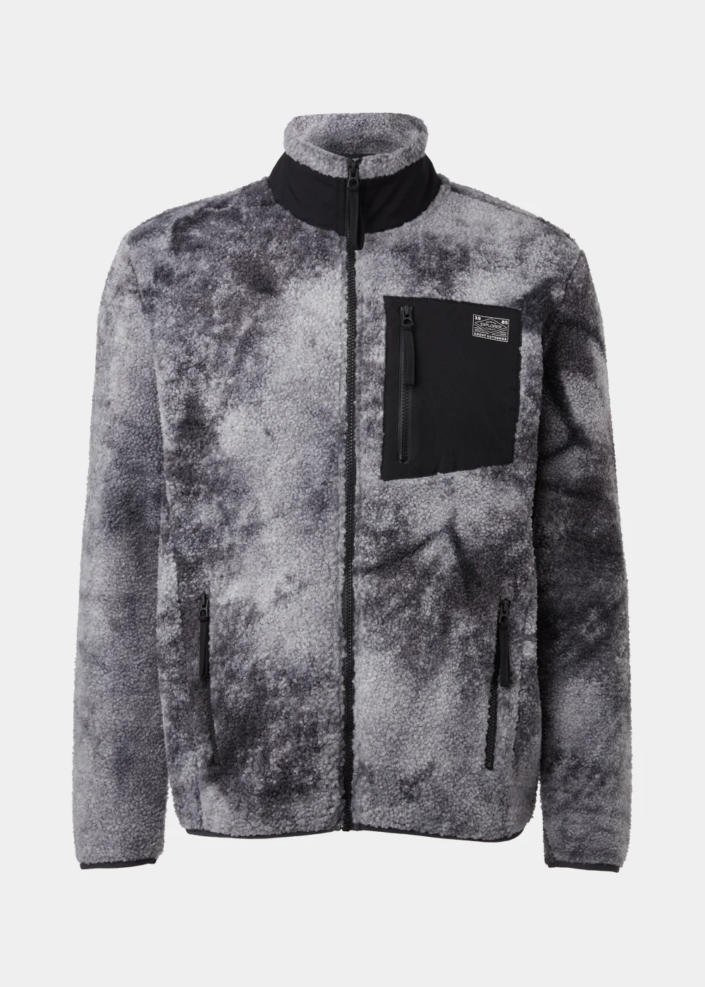 Charcoal Space Print Woven Fleece - S Image 5