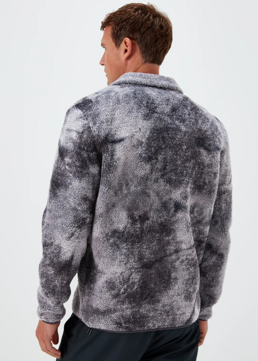 Charcoal Space Print Woven Fleece - S Image 2
