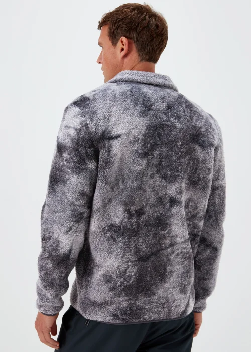 Charcoal Space Print Woven Fleece - S Image 2