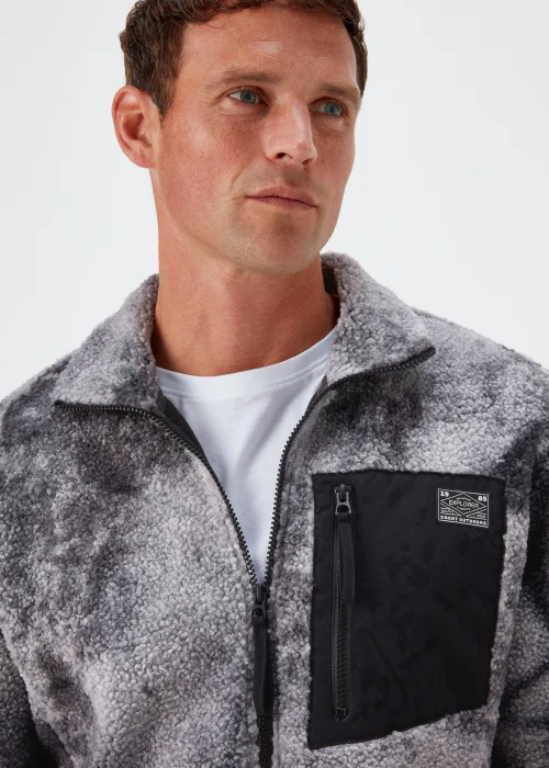 Charcoal Space Print Woven Fleece - S Image 3