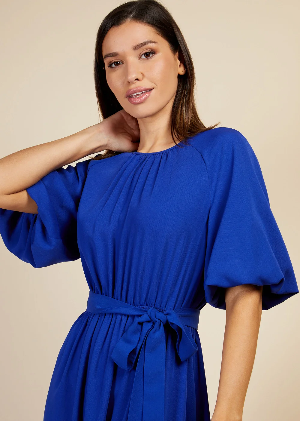 Little Mistress by Vogue Williams Royal Blue Woven Midi Dress - 8 Image 4