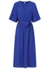 Little Mistress by Vogue Williams Royal Blue Woven Midi Dress - 8 Image 6