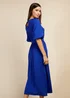 Little Mistress by Vogue Williams Royal Blue Woven Midi Dress - 8 Image 3