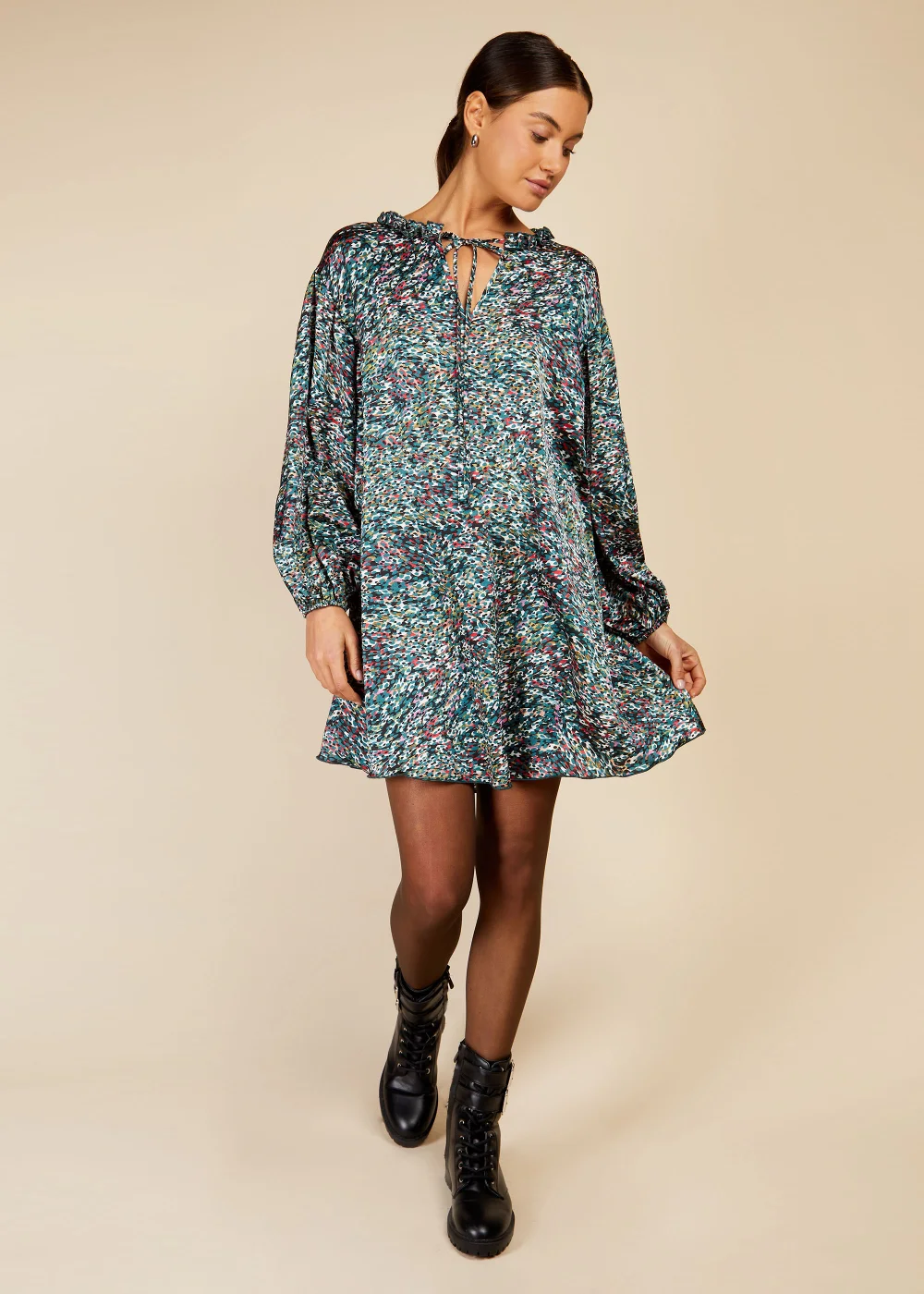 Little Mistress Multicoloured Print Mini Dress - 10 Image 4
