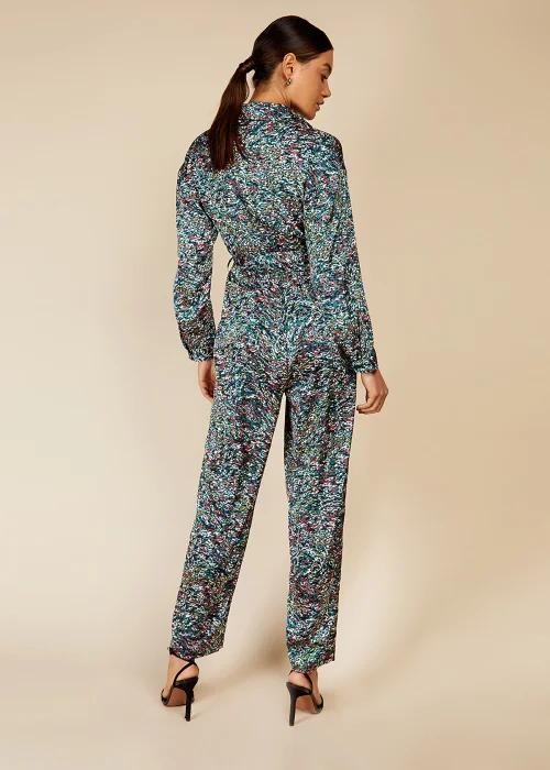 Little Mistress by Vogue Williams Multicoloured Print Satin Jumpsuit - 8 Image 3