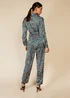 Little Mistress by Vogue Williams Multicoloured Print Satin Jumpsuit - 8 Image 3