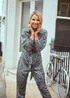 Little Mistress by Vogue Williams Multicoloured Print Satin Jumpsuit - 8 Image 1
