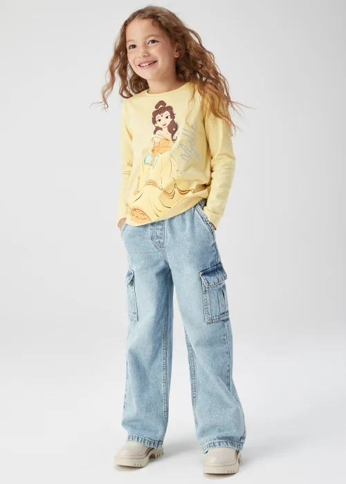 Kids Yellow Disney Belle Long Sleeve T-Shirt (4-9yrs) - 3 Yrs Image 1