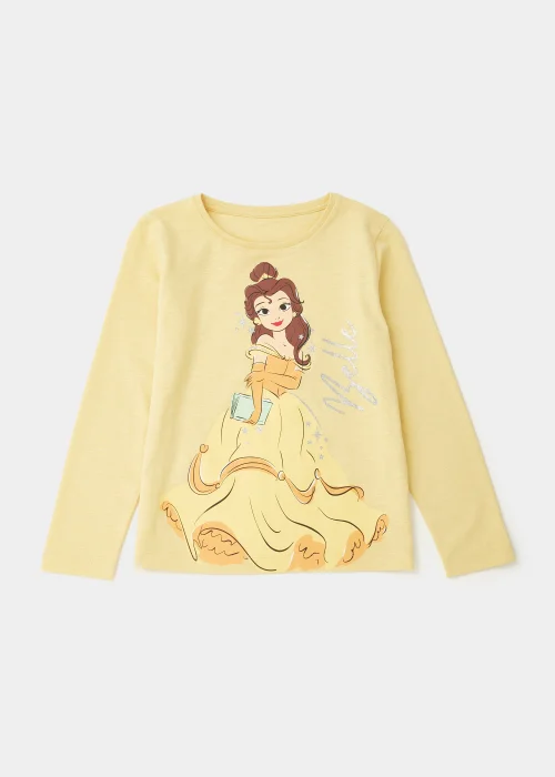 Kids Yellow Disney Belle Long Sleeve T-Shirt (4-9yrs) - 3 Yrs Image 5