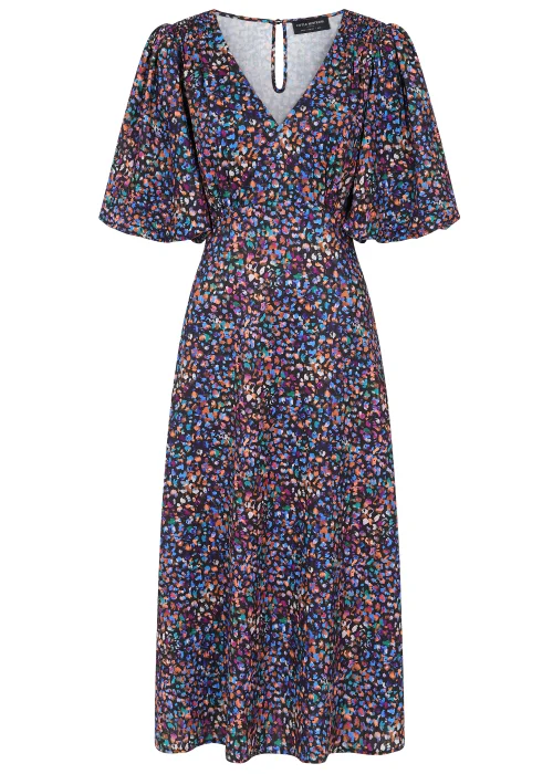 Little Mistress Multicoloured Puff Sleeve Midaxi Dress - Size 8 Image 5