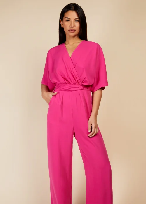 Little Mistress Pink Mock Wrap Jumpsuit - 14 Image 4