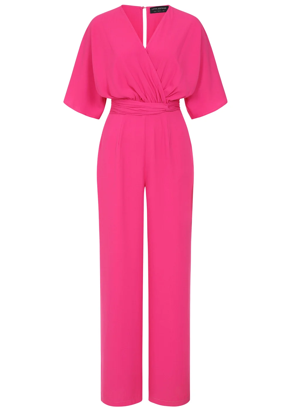 Little Mistress Pink Mock Wrap Jumpsuit - 14 Image 5