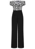 Little Mistress Black & White Print Bardot Jumpsuit - 8 Image 5