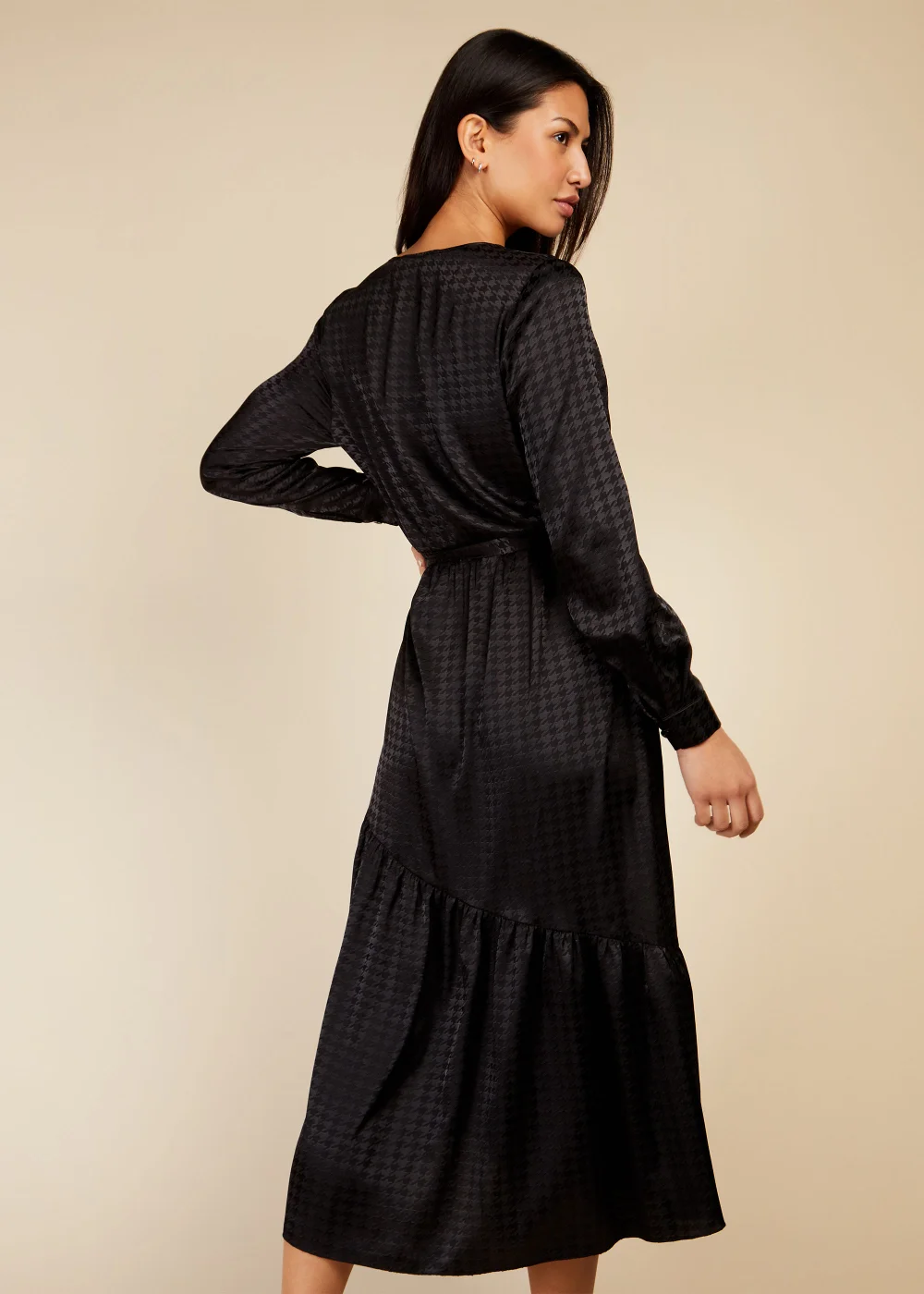 Little Mistress Black Wrap Midaxi Dress - Size 10 Image 2