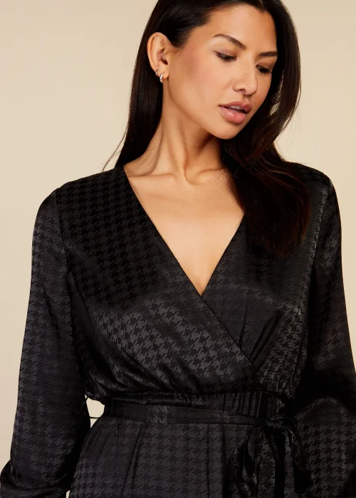 Little Mistress Black Wrap Midaxi Dress - Size 10 Image 3