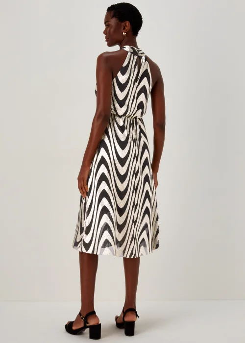 Et Vous Black & Gold Metallic Midi Dress - 8 Image 2