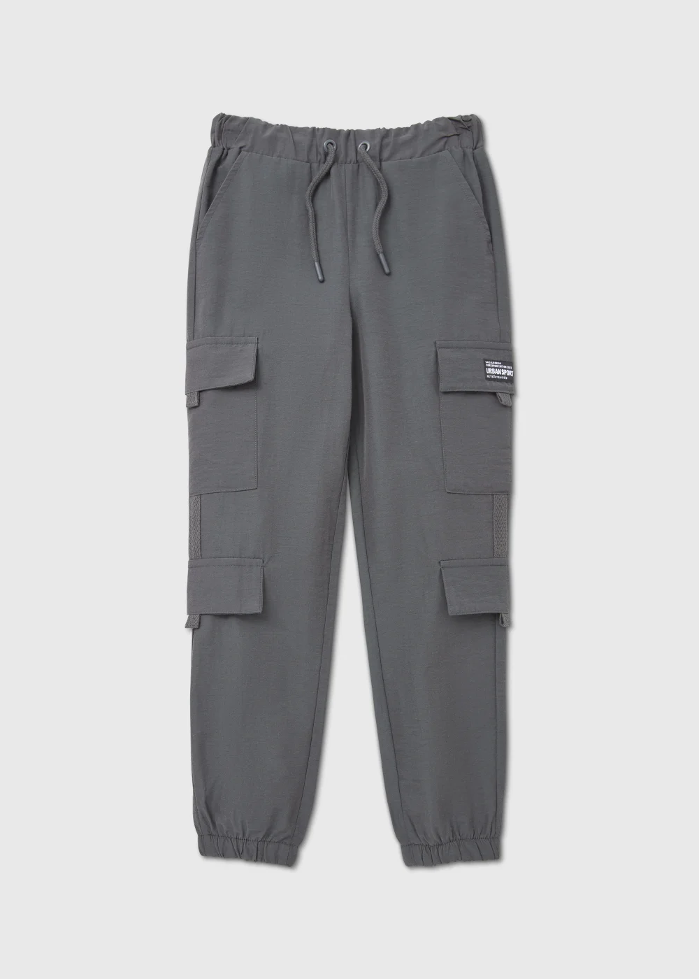 Boys Grey Parachute Trousers (4-13yrs) - Age 4 Years Image 1