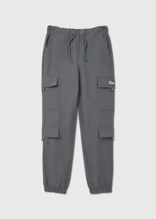 Boys Grey Parachute Trousers (4-13yrs) - Age 4 Years Image 1
