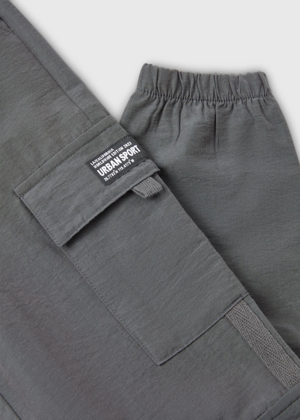 Boys Grey Parachute Trousers (4-13yrs) - Age 4 Years Image 2