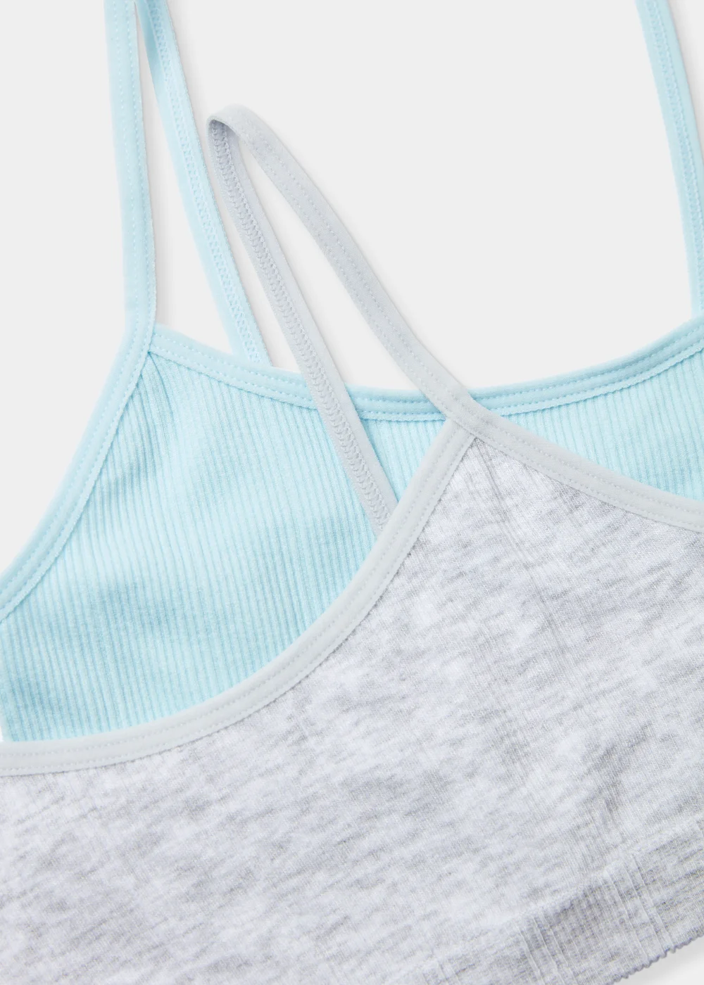 Girls 2 Pack Ribbed Seamless Crop Tops (6-13yrs) - Age 6 - 7 Years Image 2