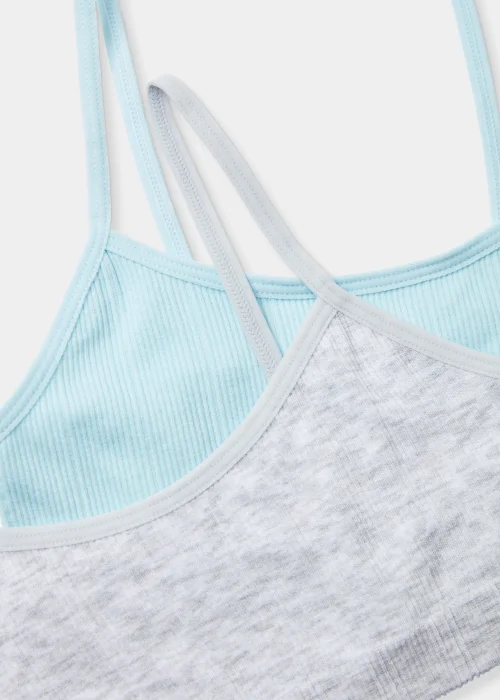 Girls 2 Pack Ribbed Seamless Crop Tops (6-13yrs) - Age 6 - 7 Years Image 2