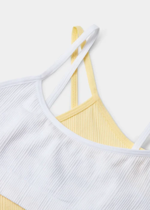 Girls 2 Pack Ribbed Seamless Crop Tops (6-13yrs) - Age 6 - 7 Years Image 2