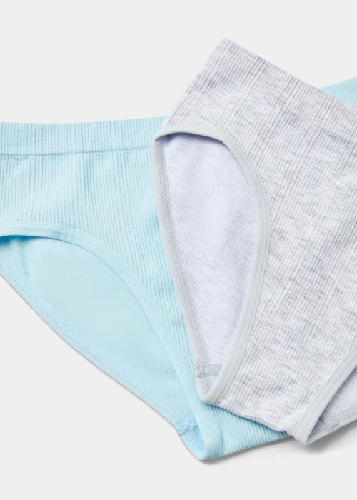 Girls 2 Pack Ribbed Seamless Knickers (6-13yrs) - Age 6 - 7 Years Image 2