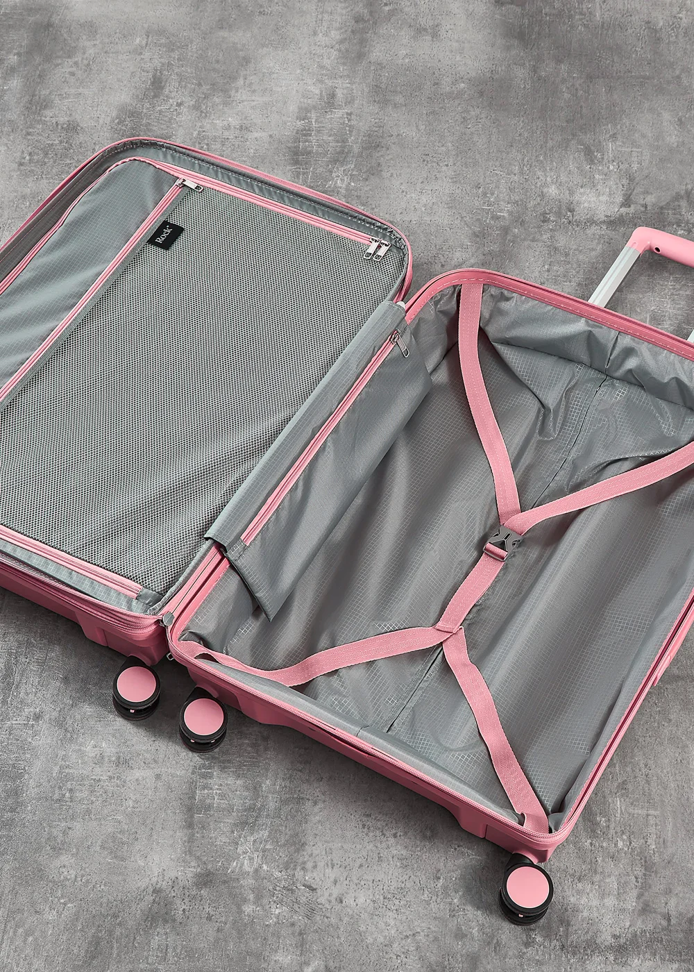 Rock Luggage Tulum Pink Hard Shell Suitcase - Cabin Image 5