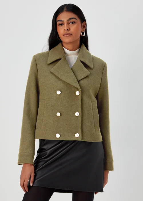 Khaki Military Coat - 8 Image 1