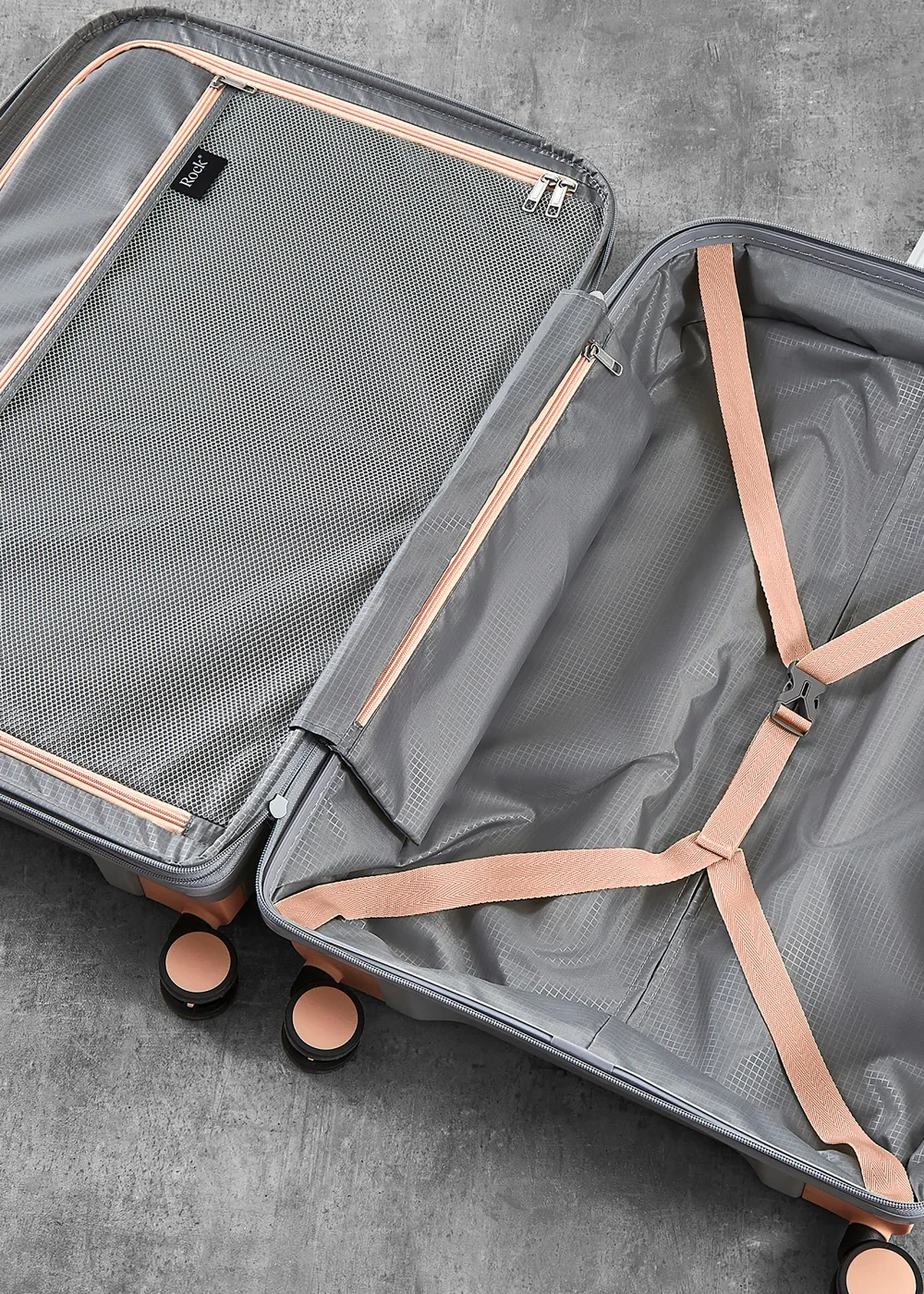 Rock Luggage Tulum Grey Hard Shell Suitcase - Cabin Image 5