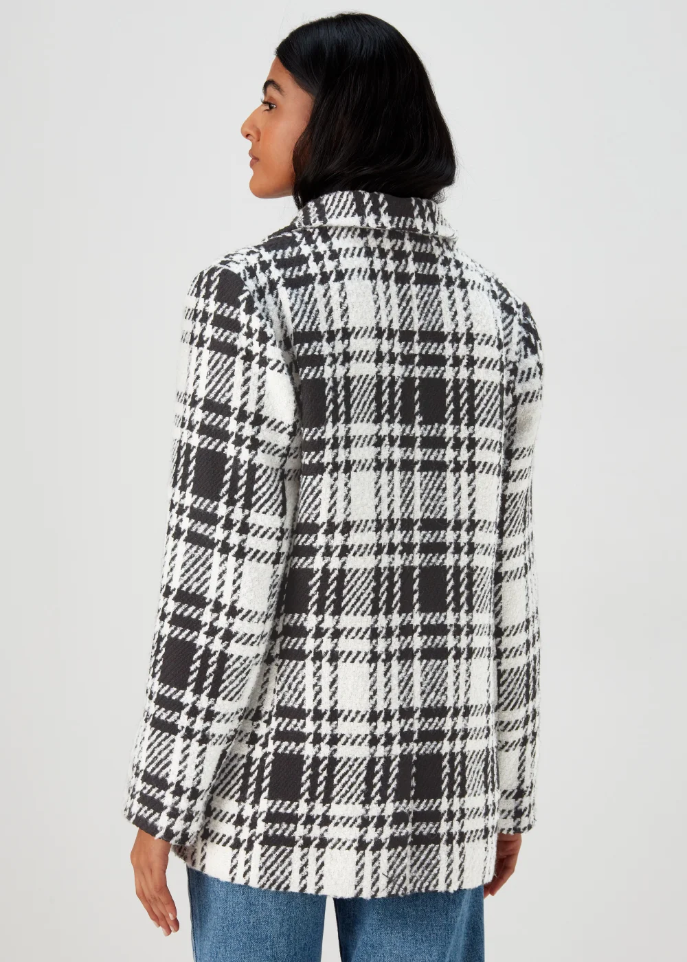 Black & White Check Blazer - 8 Image 2